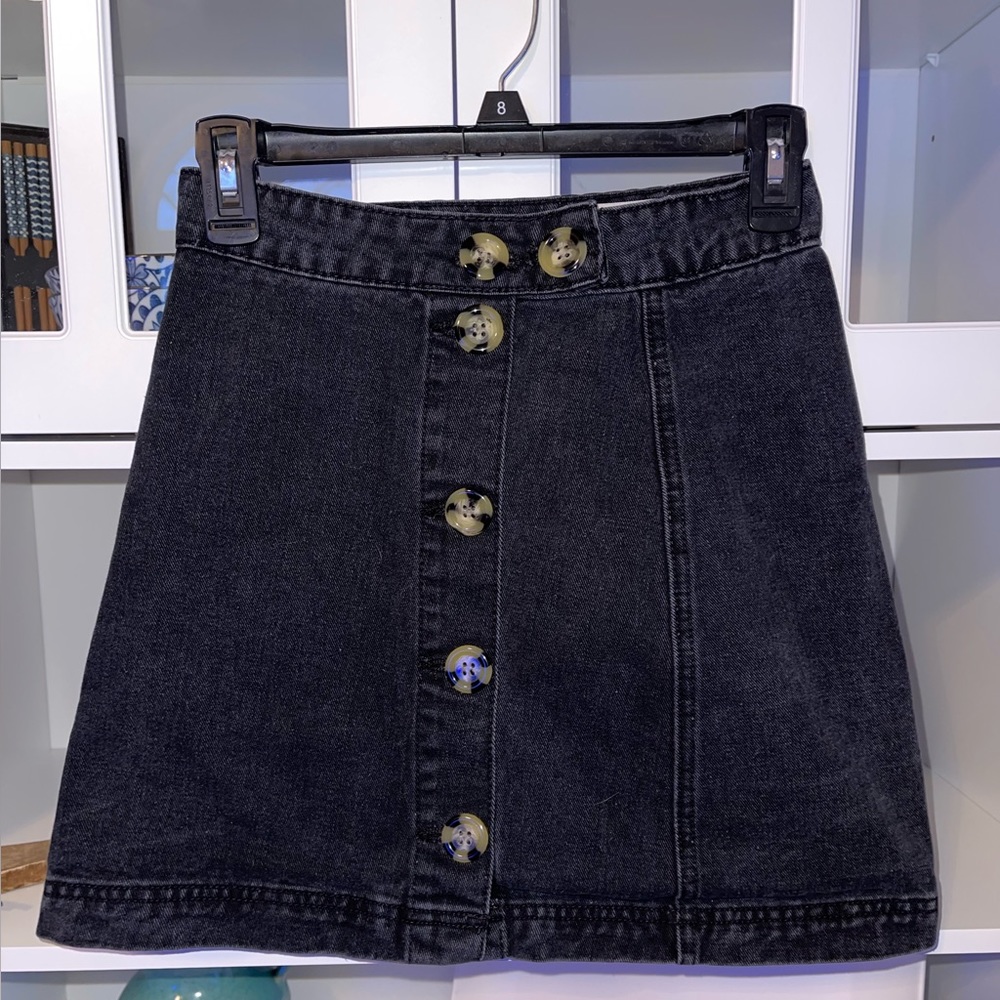Black Denim Skirt (2)